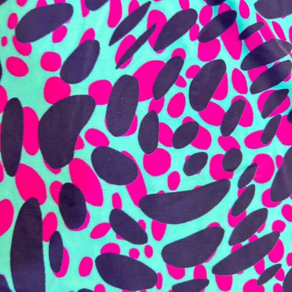 Victoria's Secret Teal Pink Abstract Animal Print Push-up Tankini Top Size L - Picture 4 of 11